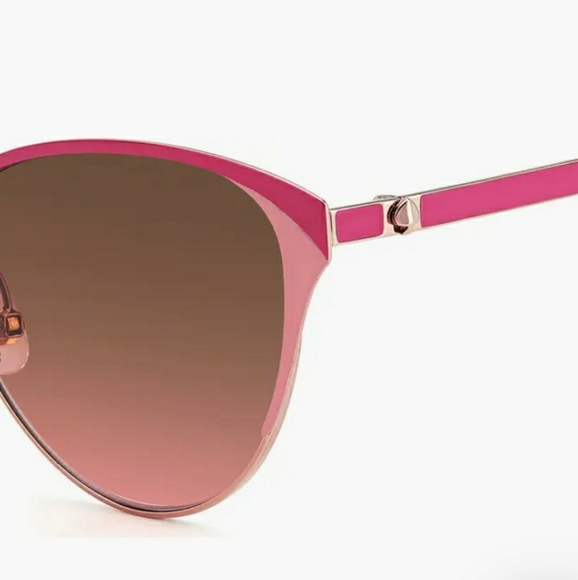 NWT Kate Spade IANNA Rose Gold Cat Eye Frame/Brown Pink Sunglasses🤎💖 - Picture 10 of 10